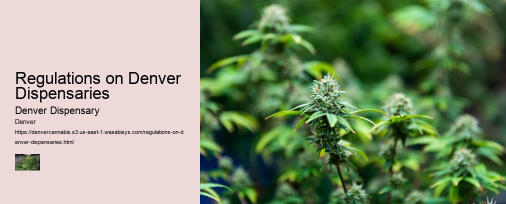Regulations on Denver Dispensaries